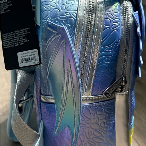 Loungefly Blue Dragon backpack, NWT - Picture 4 of 6